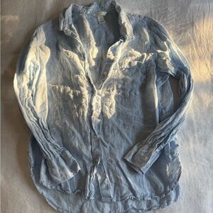 H&M button down linen top